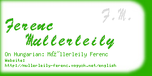 ferenc mullerleily business card